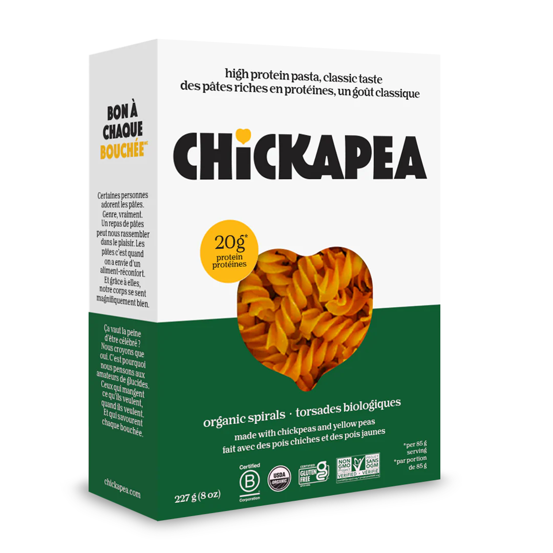 Chickapea Pasta - Organic Spirals, 227 g