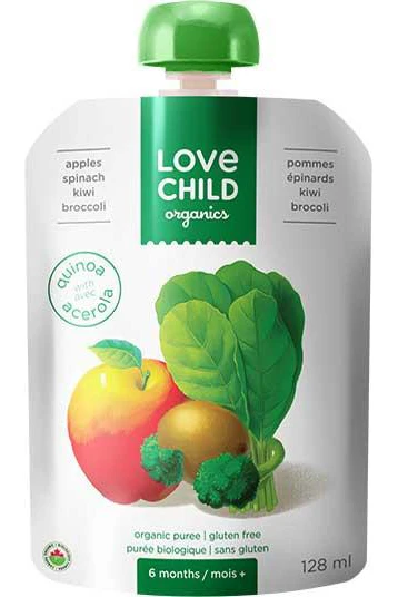 Love Child - Super Blends- Apples, Spinach, Kiwi, and Broccoli - 128 mL