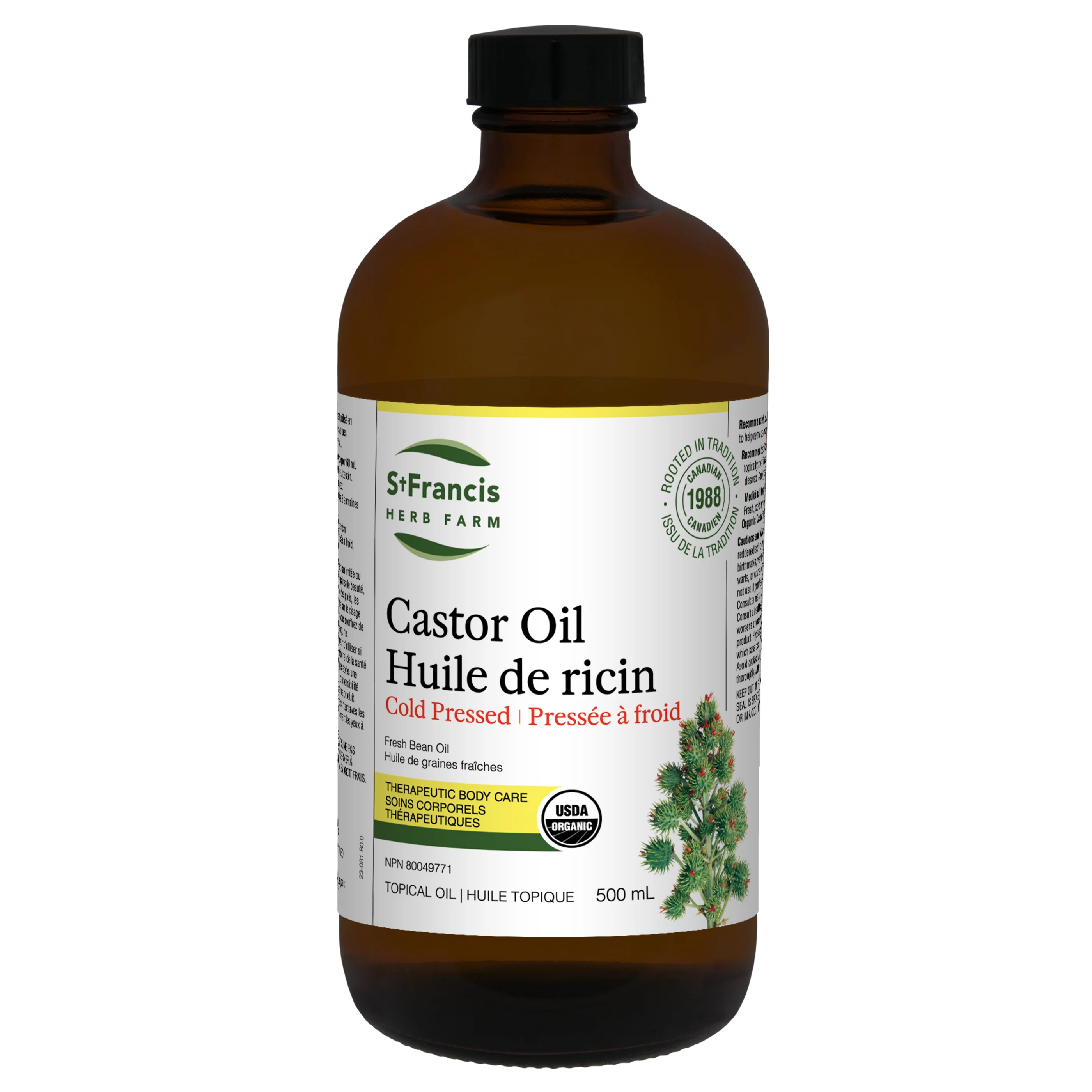 St. Francis - Organic Castor Oil, 500 mL