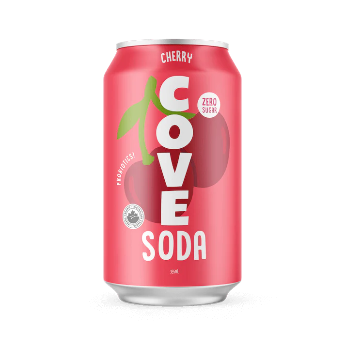 Cove - Probiotic Soda - Cherry, 355 mL