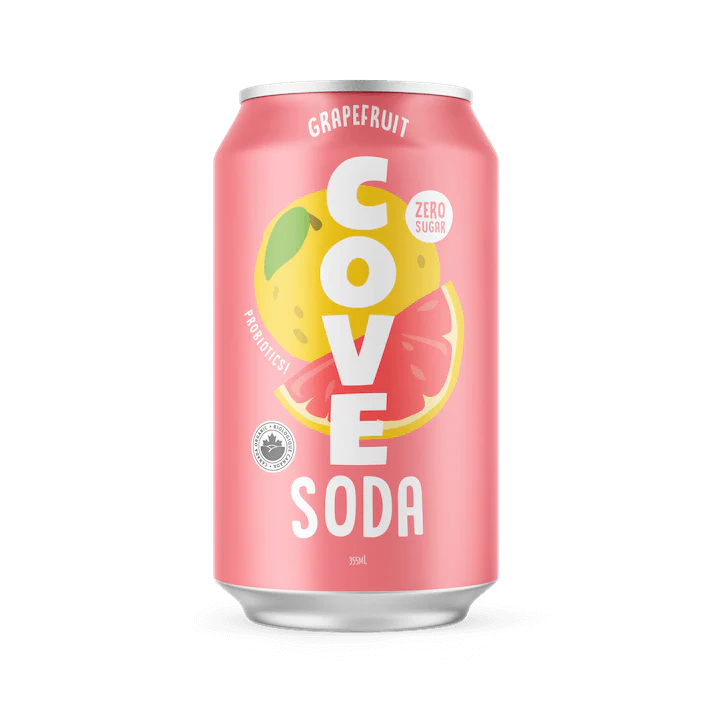 Cove - Probiotic Soda - Grapefruit, 355 mL