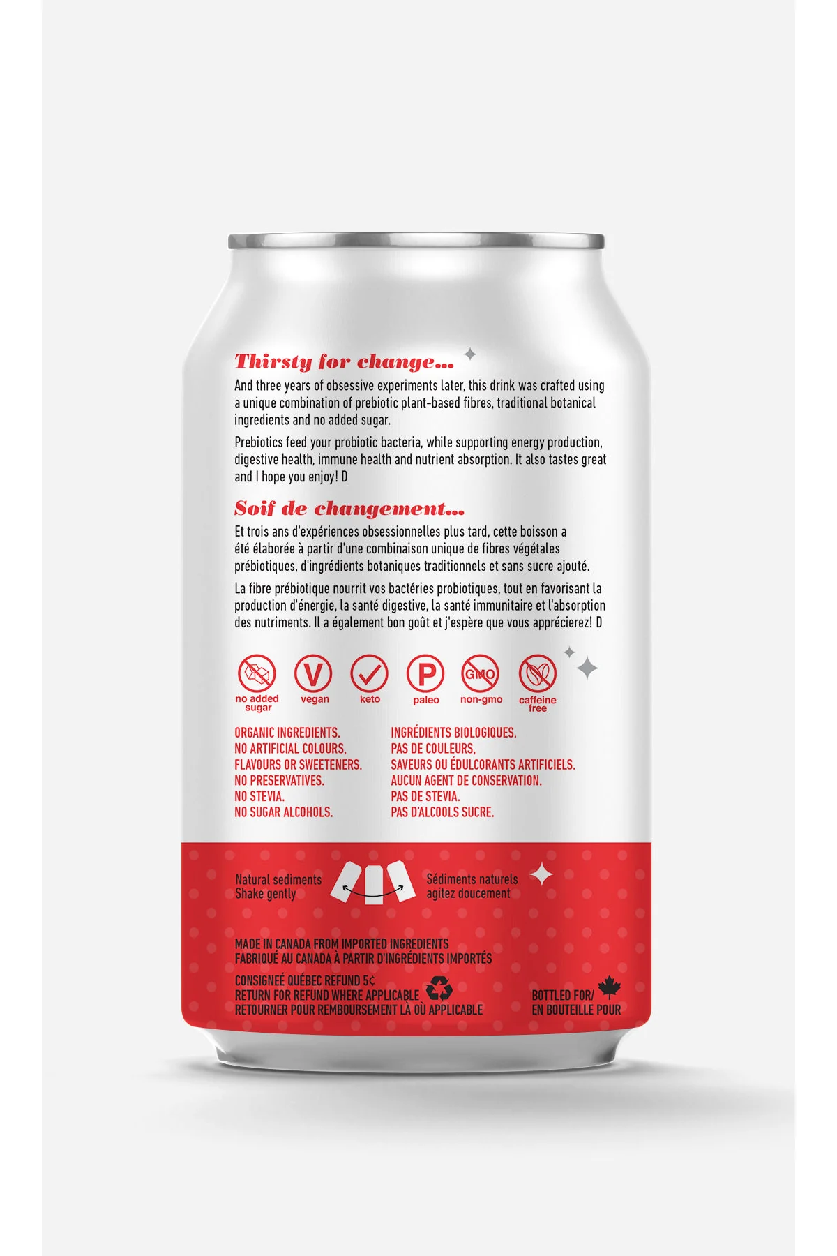 Crazy D's Sparkling Prebiotic - Rockin' Rolla Cherry Cola, 355 mL - Image 2