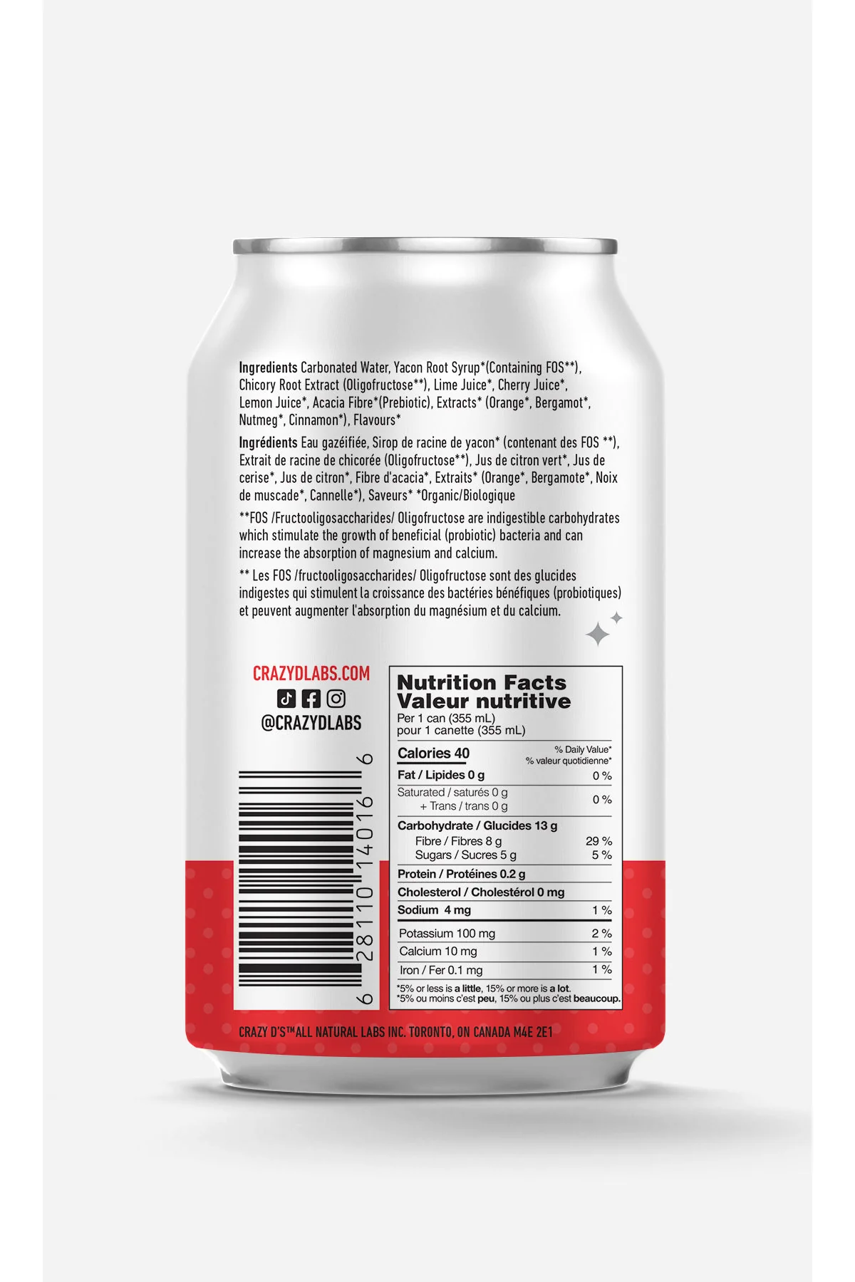 Crazy D's Sparkling Prebiotic - Rockin' Rolla Cherry Cola, 355 mL - Image 3