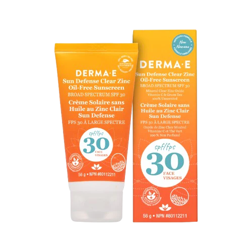 Derma E - SPF 30 Clear Zinc Face Sunscreen, 56 g