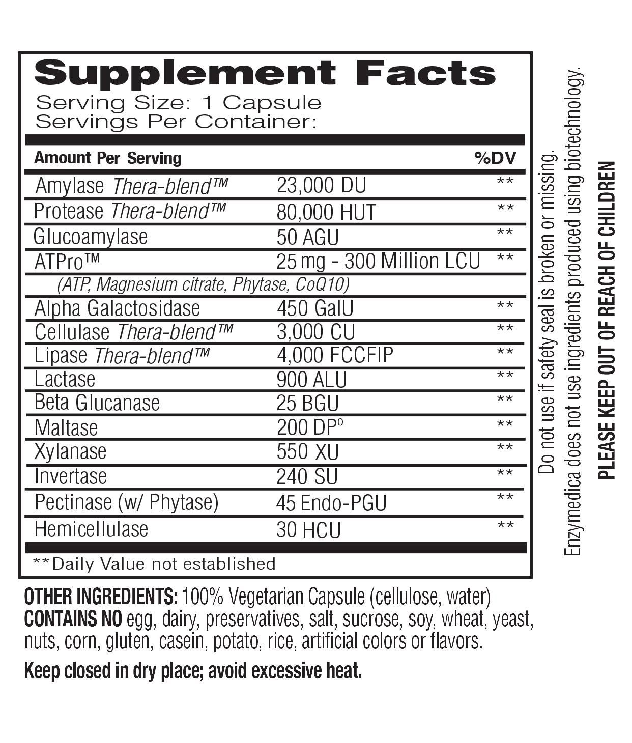 Enzymedica - Digest Gold, 90 Capsules - Image 2