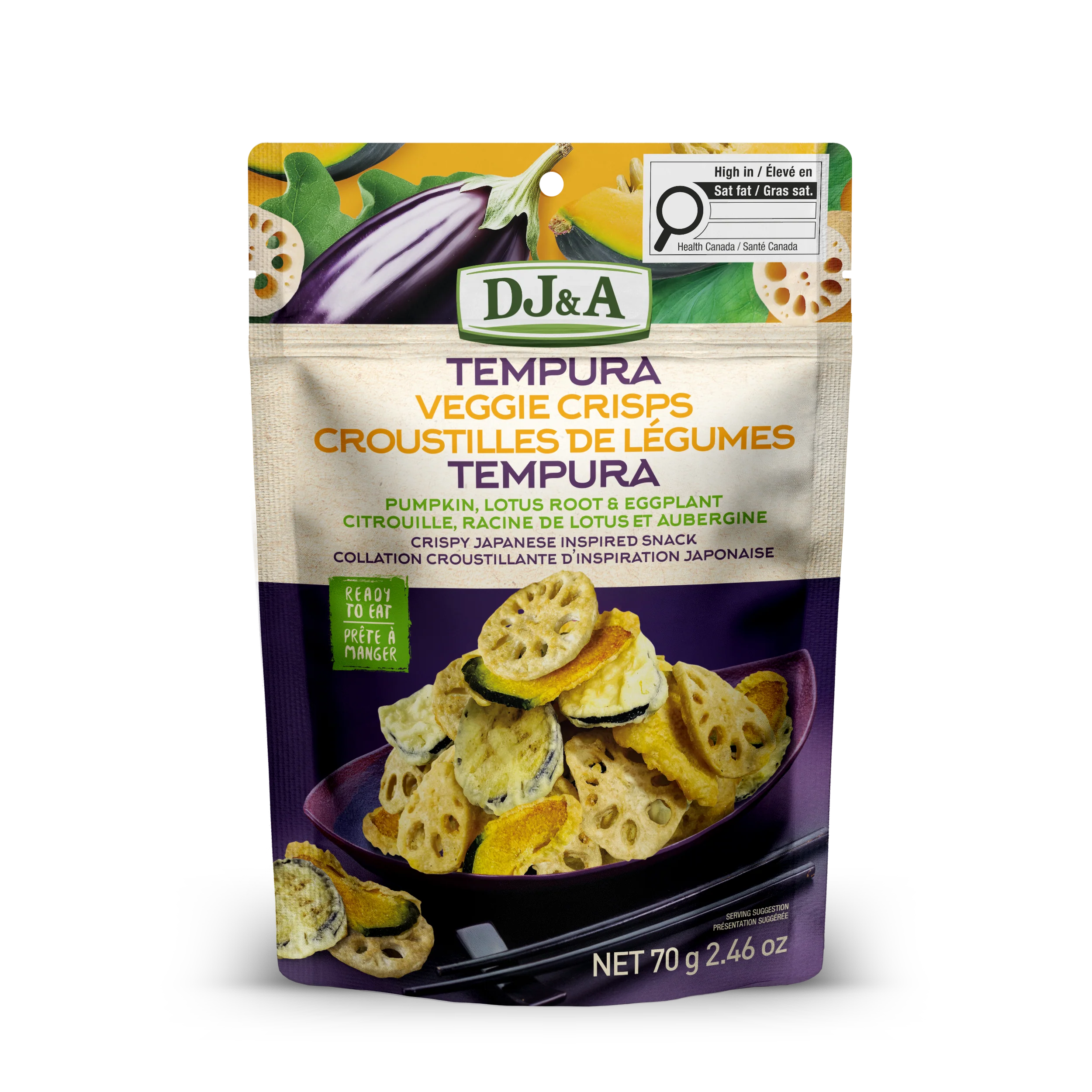 DJ&A - Tempura Veggie Crisps, 70 g