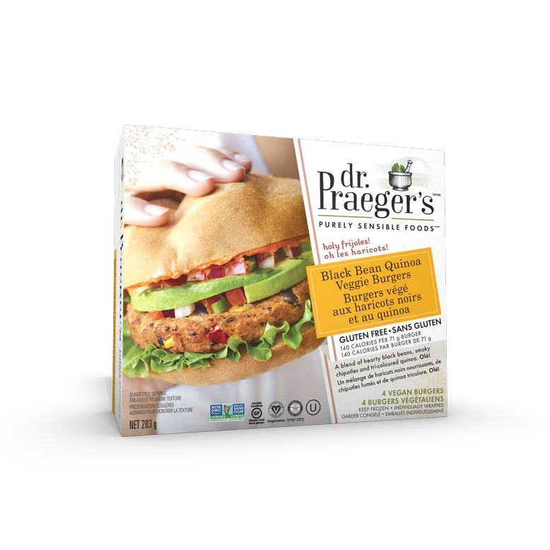 Dr. Praeger's - Black Bean Quinoa Veggie Burgers, 283 g