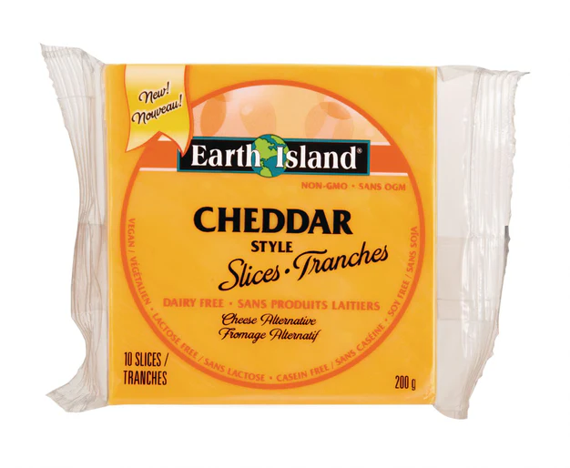 Earth Island - Cheddar Style Slices, 200 g