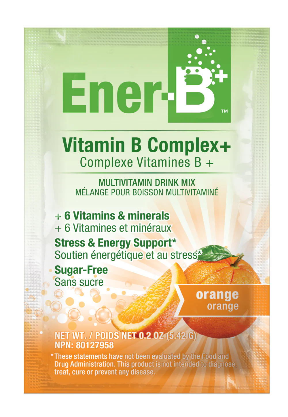 Ener-Life - Ener-B+ - Orange, 5.42 g