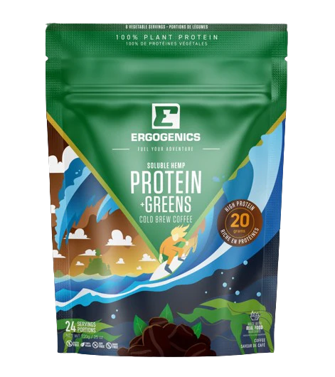 Ergogenics Nutrition - Plant Protein + Greens Coffee, 720 g