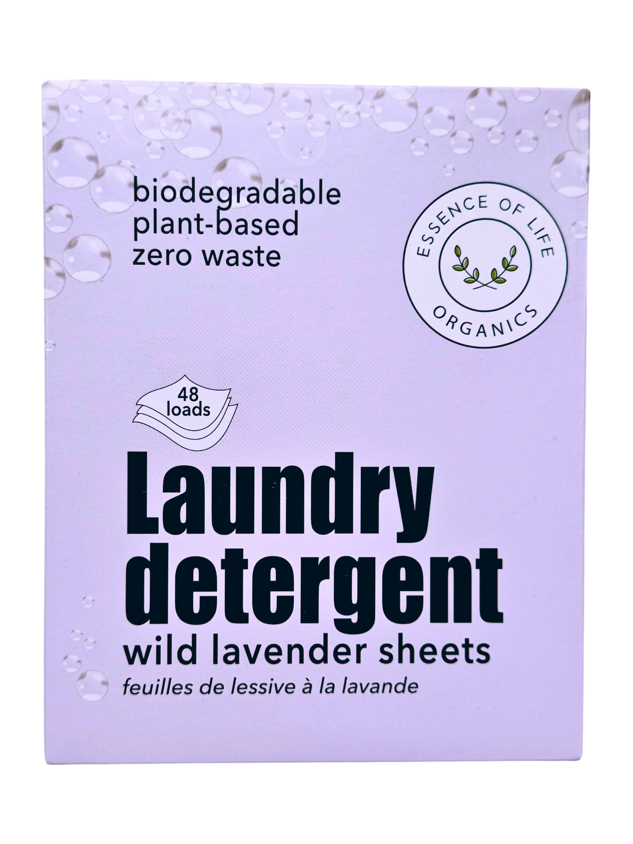 Essence of Life Organics - Laundry Detergent Sheets Lavender, 48 Count
