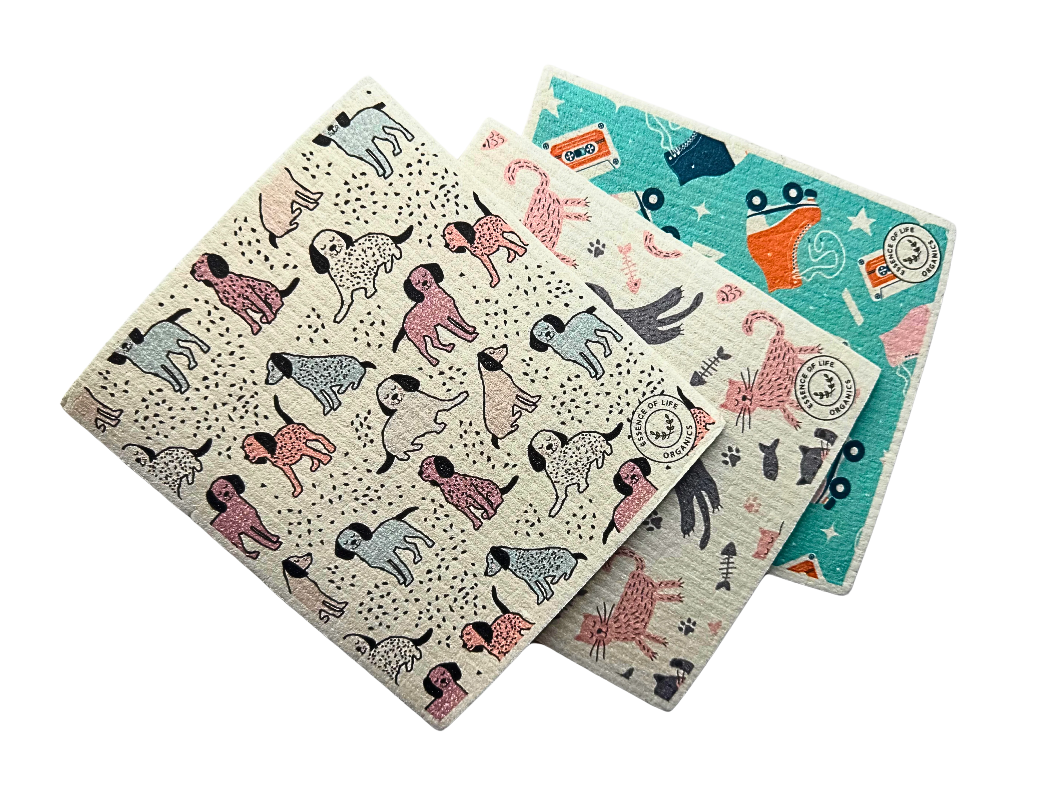 Essence of Life Organics - Swedish Dish Towels, 3 Count
