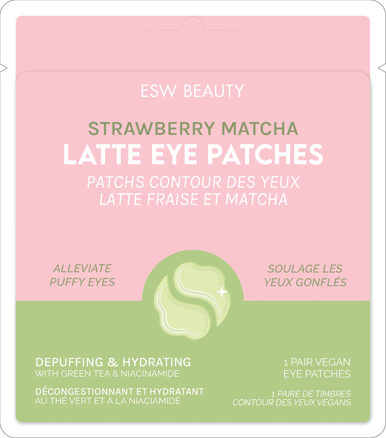 ESW Beauty - Eye Patch - Strawberry Matcha Latte, 2 Count