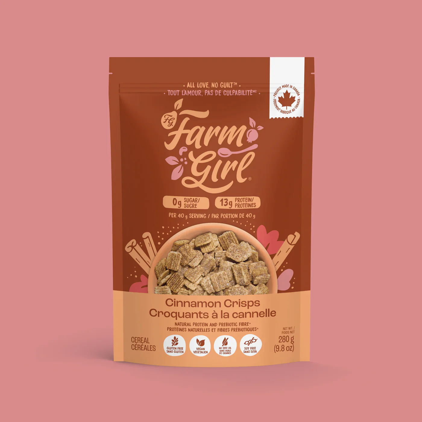 Farm Girl - Cinnamon Crisps Cereal, 280 g