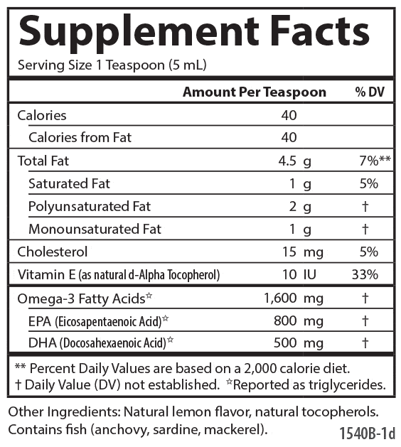 Carlson - Finest Fish Oil Lemon 500ml - Image 2