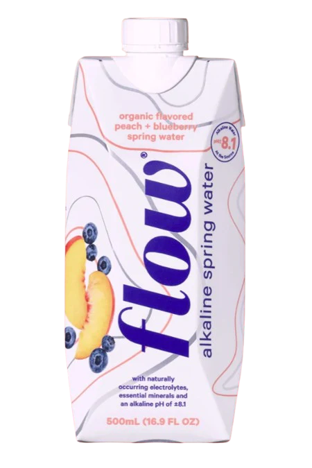 Flow - Spring Water - Peach + Blueberry, 500 mL