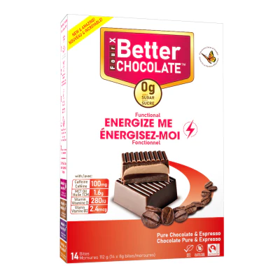 FourX Better Chocolate -Energize Me - Espresso, 112 g