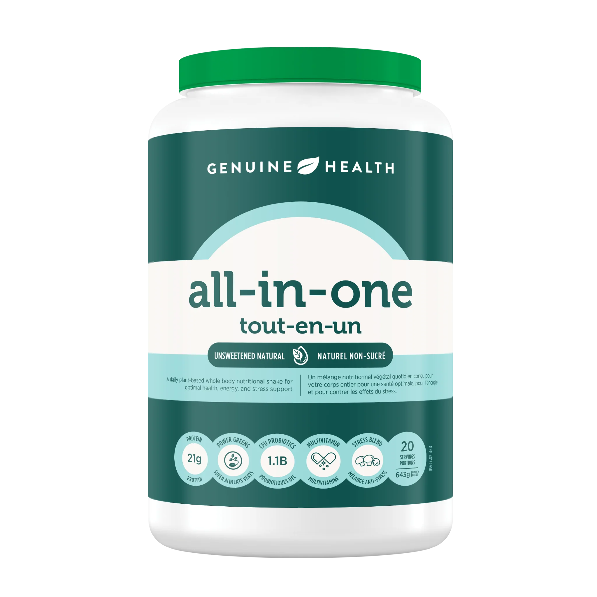 Genuine Health - All-in-One Unsweetened, 643 g