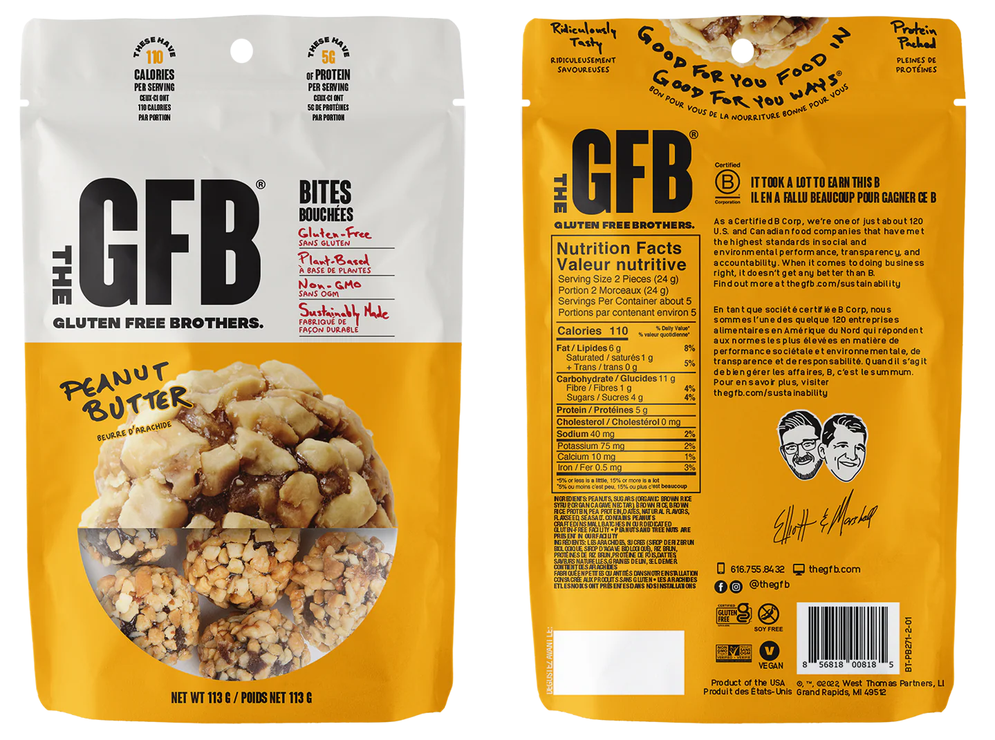 Gluten Free Bar Chocolate Peanut Butter Bites, 113 g