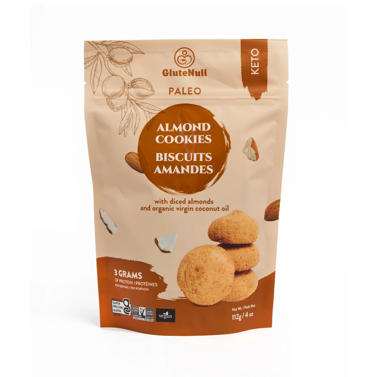 Glutenull - Keto Almond Cookies, 112 g
