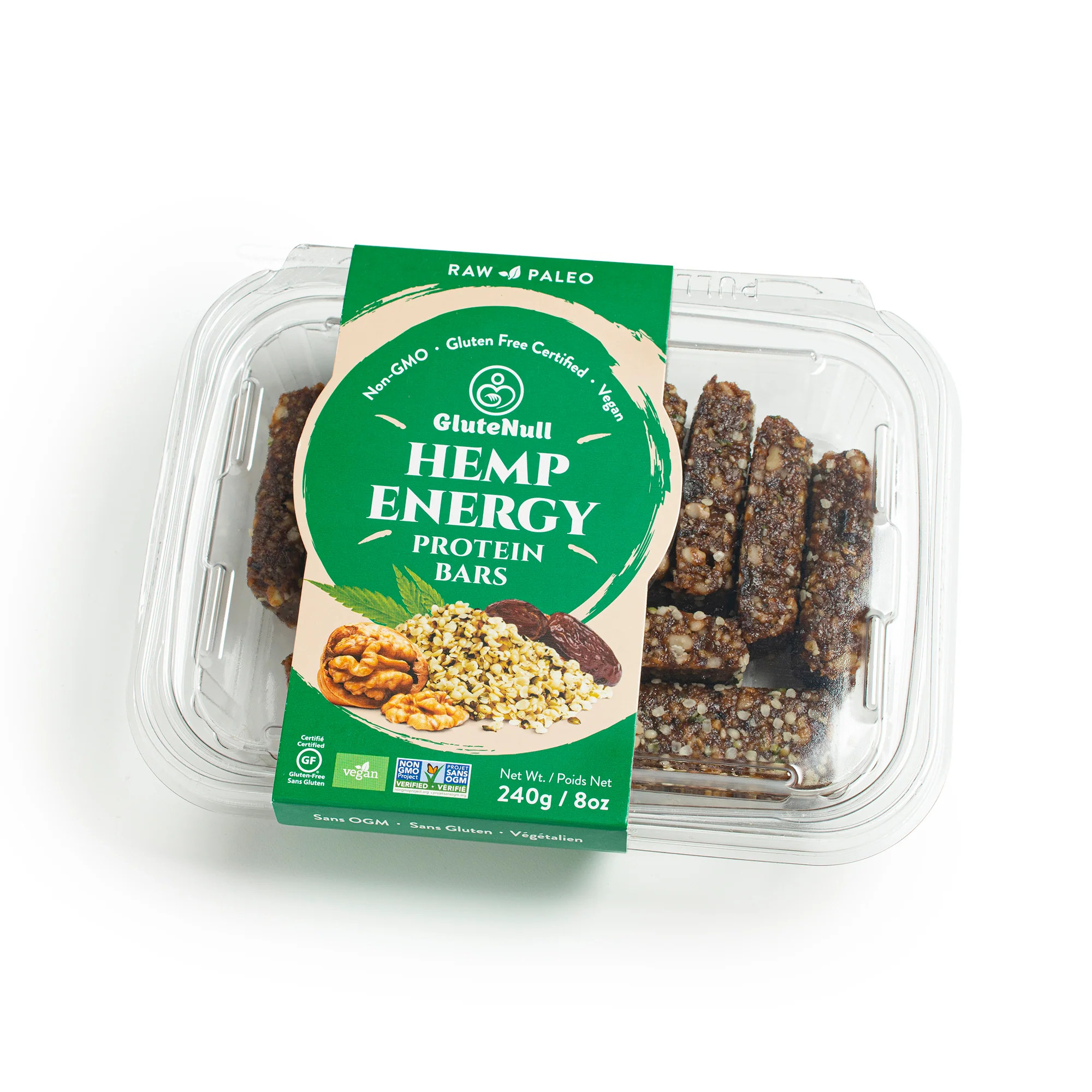 Glutenull - Org Raw Hemp Energy Bar - 240 g
