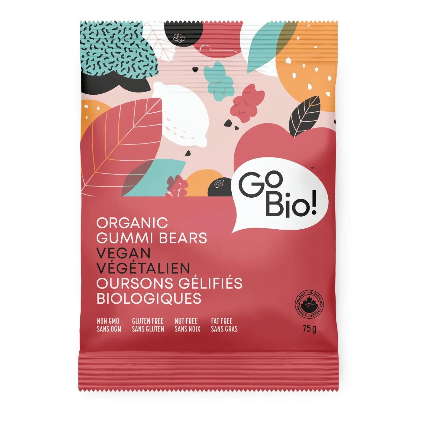 GoBio - Organic Vegan Gummi Bears, 75 g