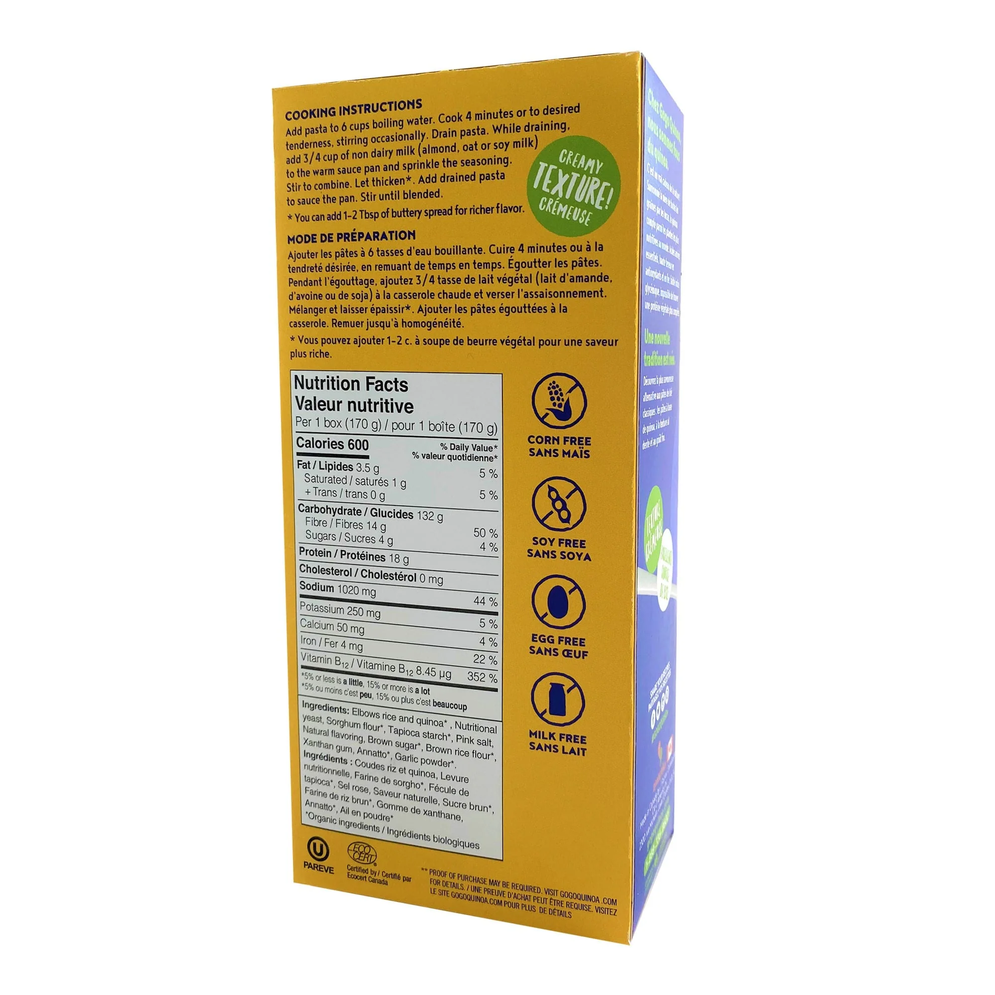 Gogo Quinoa - Mac & Vegan Cheese, 170 g - Image 2