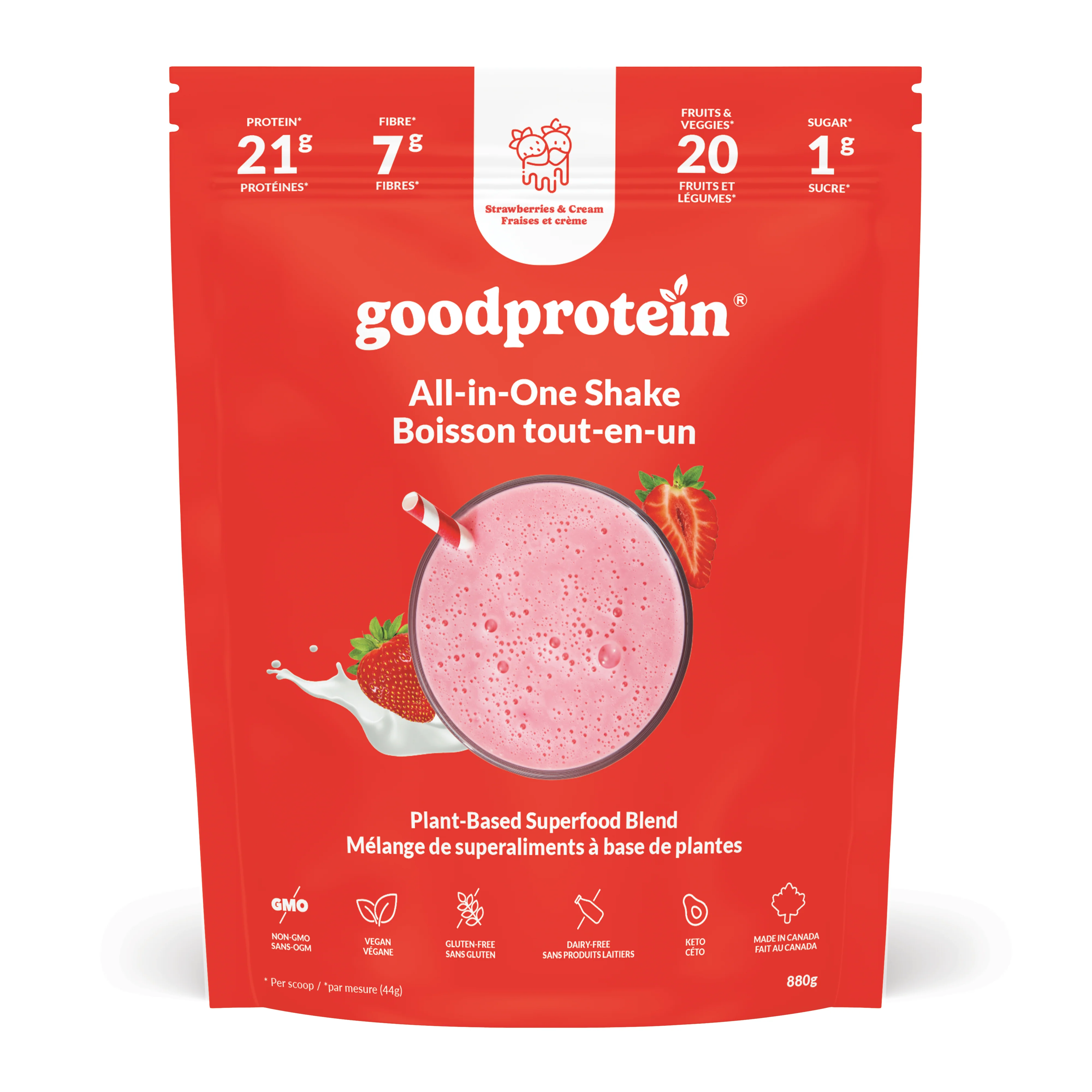 Good Protein - Strawberries & Cream, 880 g