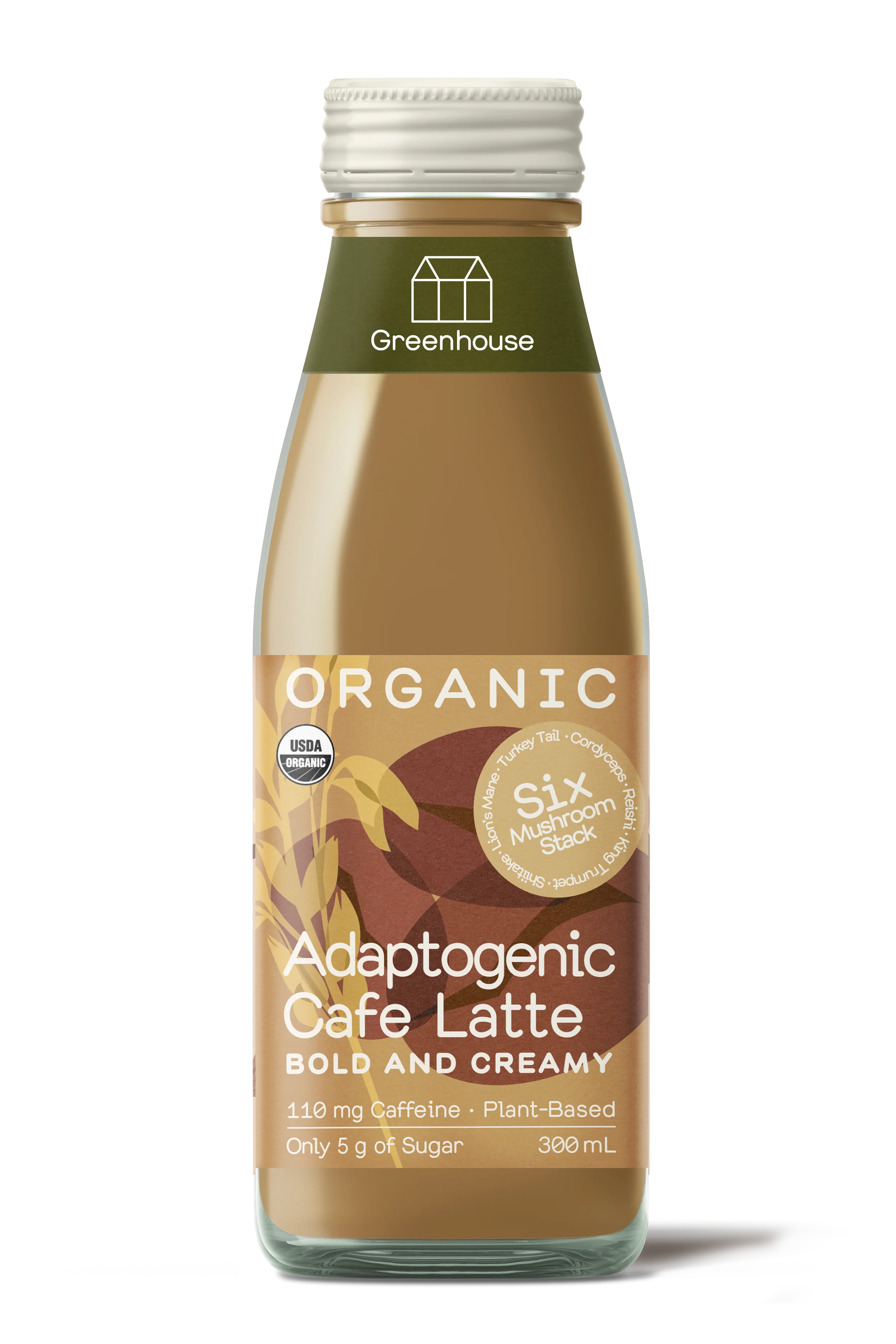 Greenhouse Juice - Adaptogenic Cafe Latte, 300 mL
