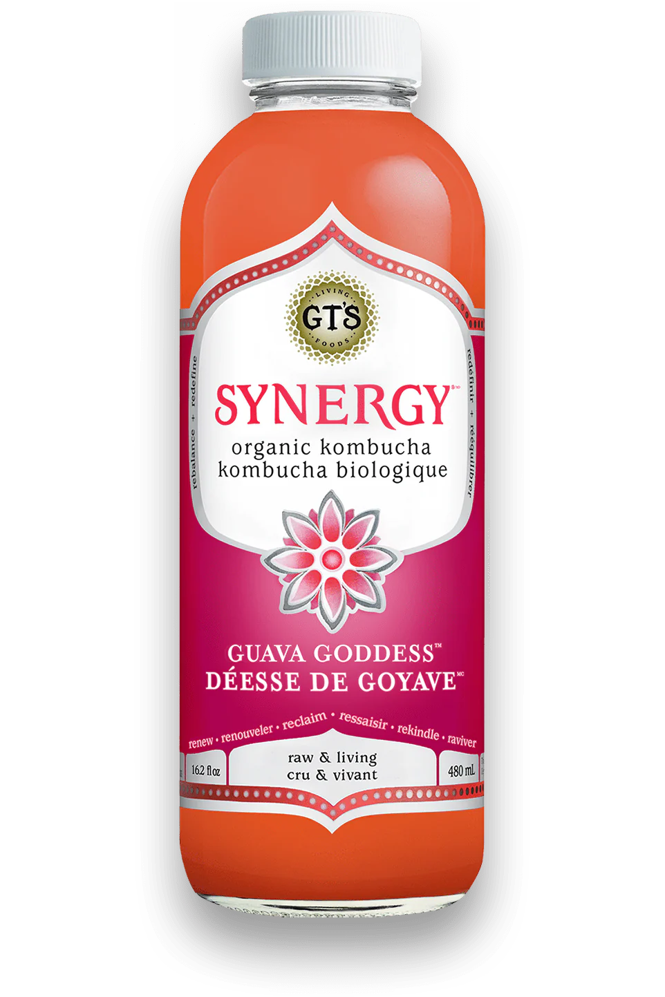 GT's Organic - Guava Goddess Kombucha Drink, 480 mL