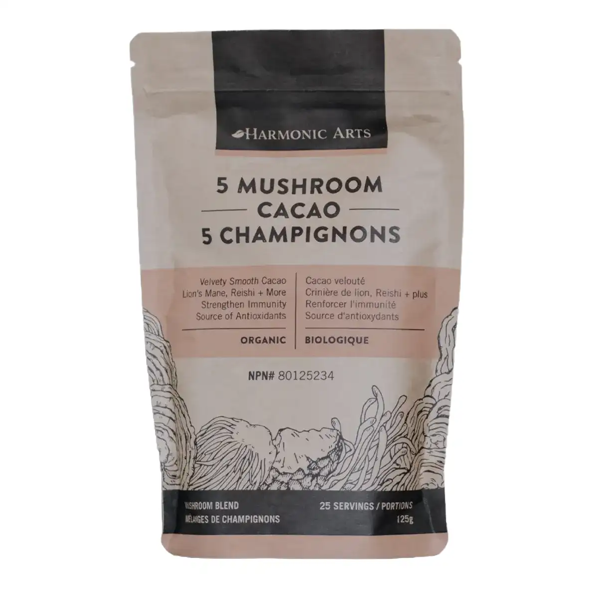 Harmonic Arts - Elixir, 5 Mushroom Chocolate, 125 g