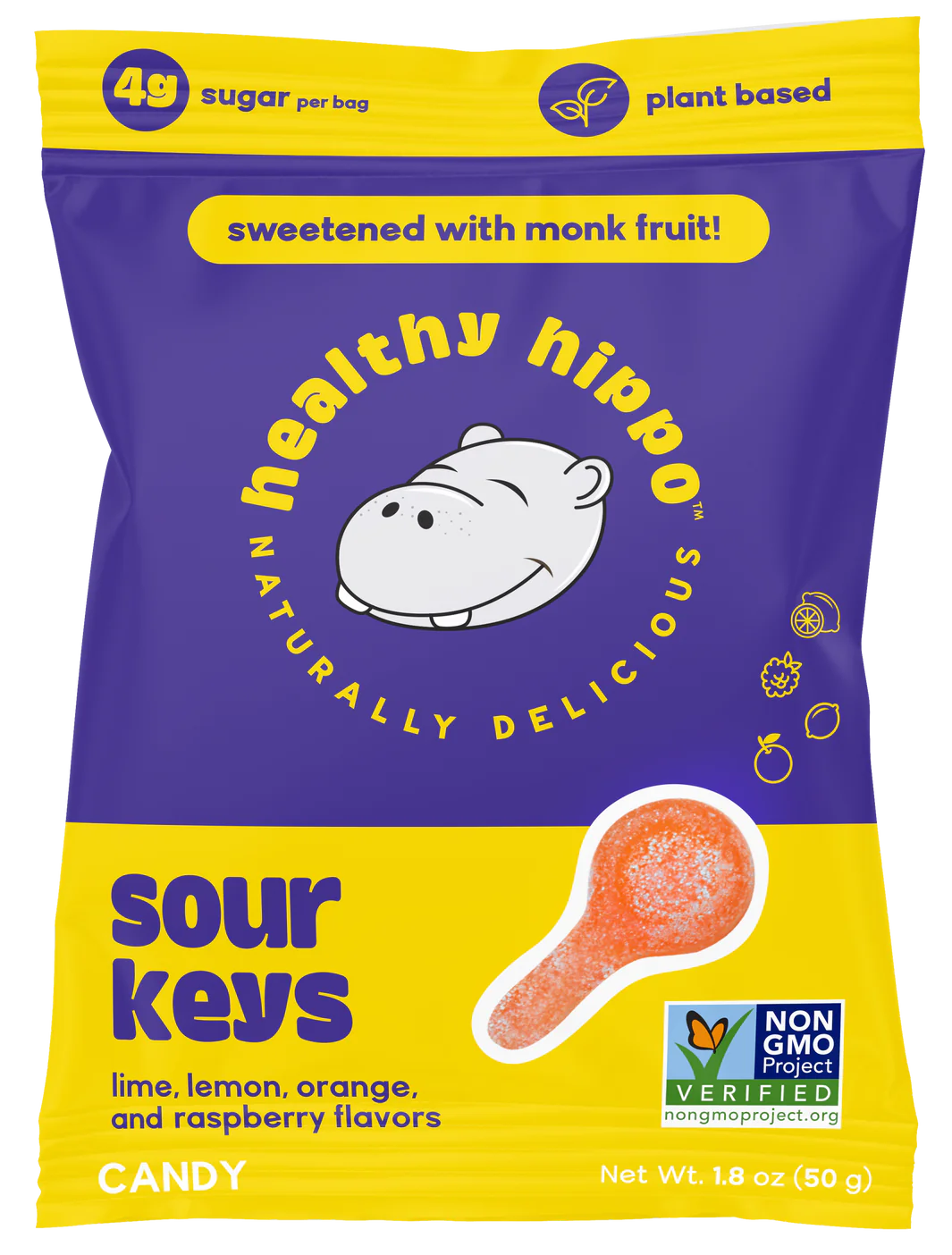 Healthy Hippo - Sour Keys, 50 g
