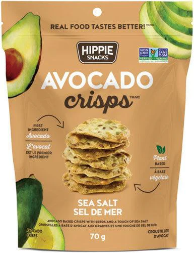 Hippie Foods - Avocado Crisps Sea Salt, 70 g