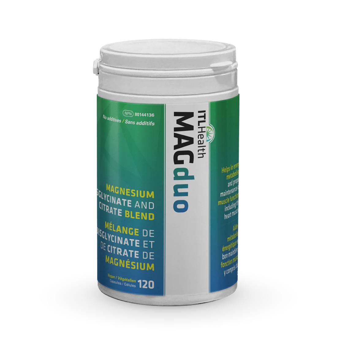 ITL Health - MAGduo - BisGlycinate and Citrate, 120 Vcaps