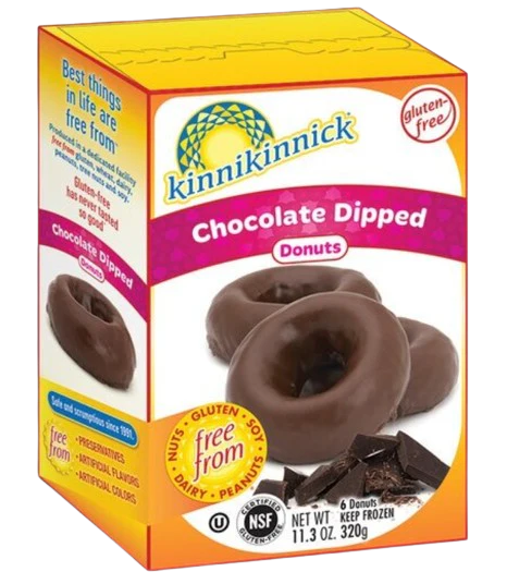 Kinnikinnick - Frozen Donut Chocolate Dipped, 320 g