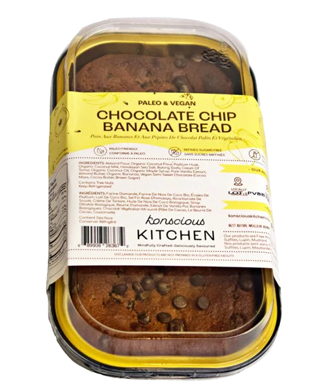 Konscious Kitchen - Paleo Vegan Banana Bread, 350 g