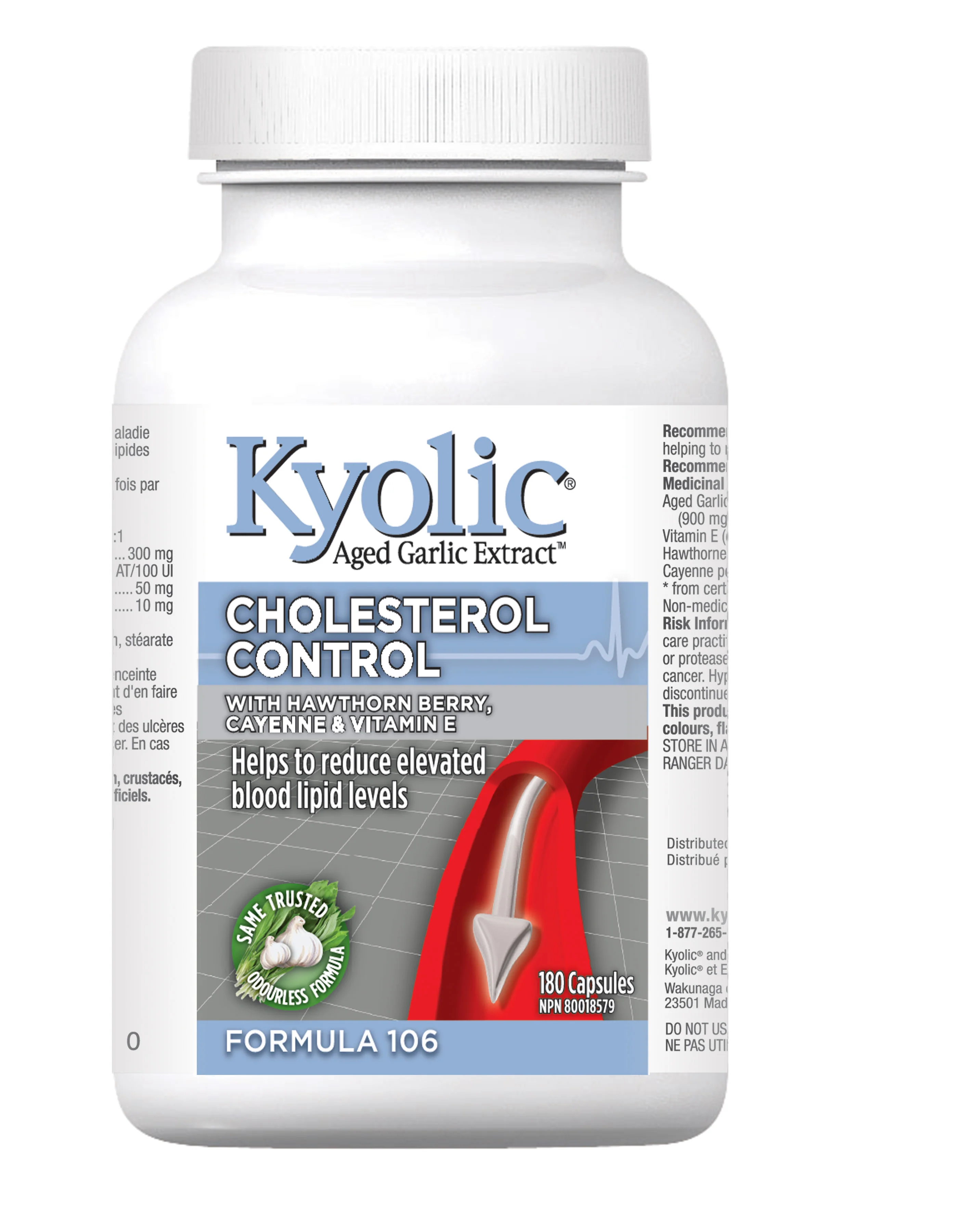 Kyolic - Formula 106 Choles Ctrl Hawthorn, 180 Caps