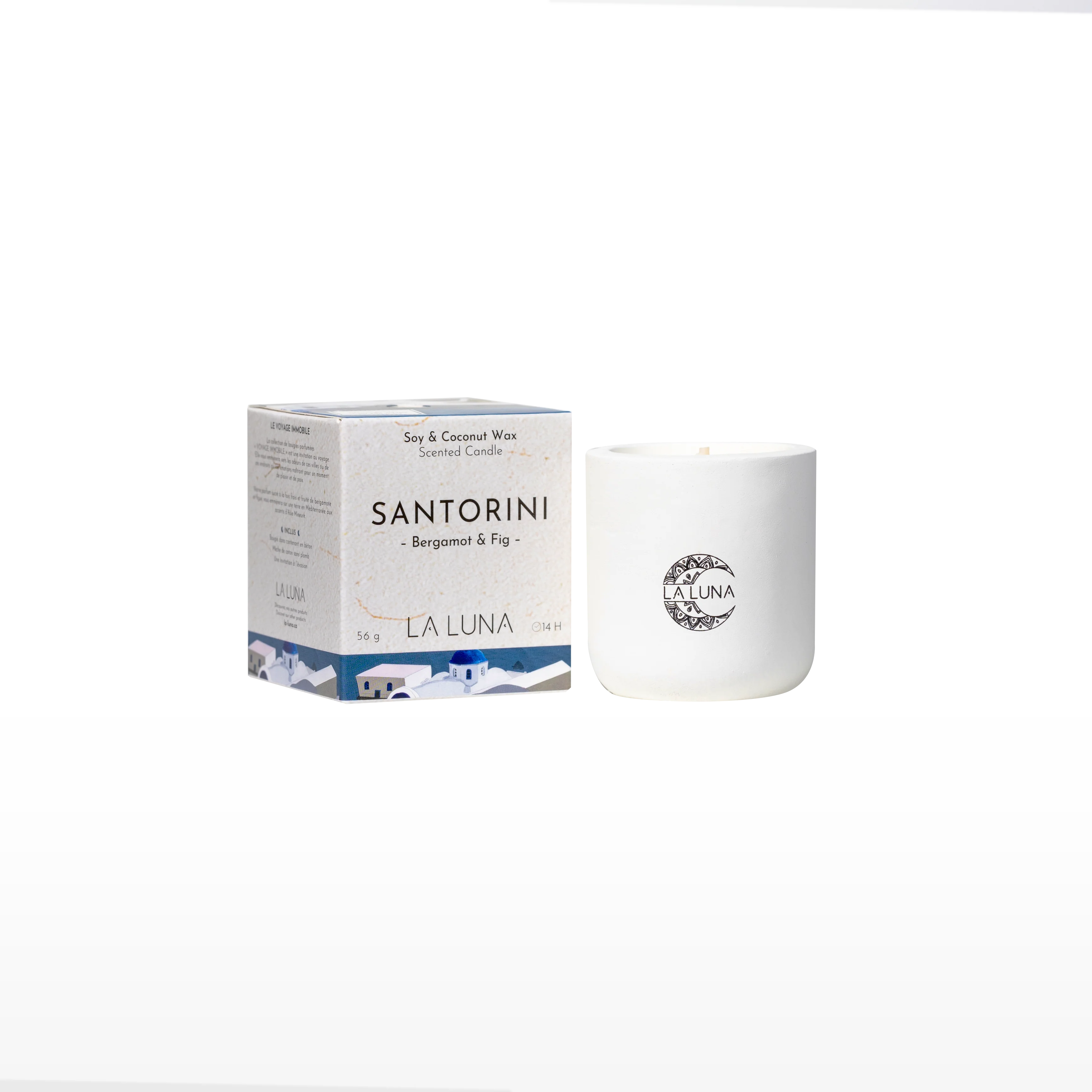 La Luna - Santorini Bergamot Fig Candle, 56 g