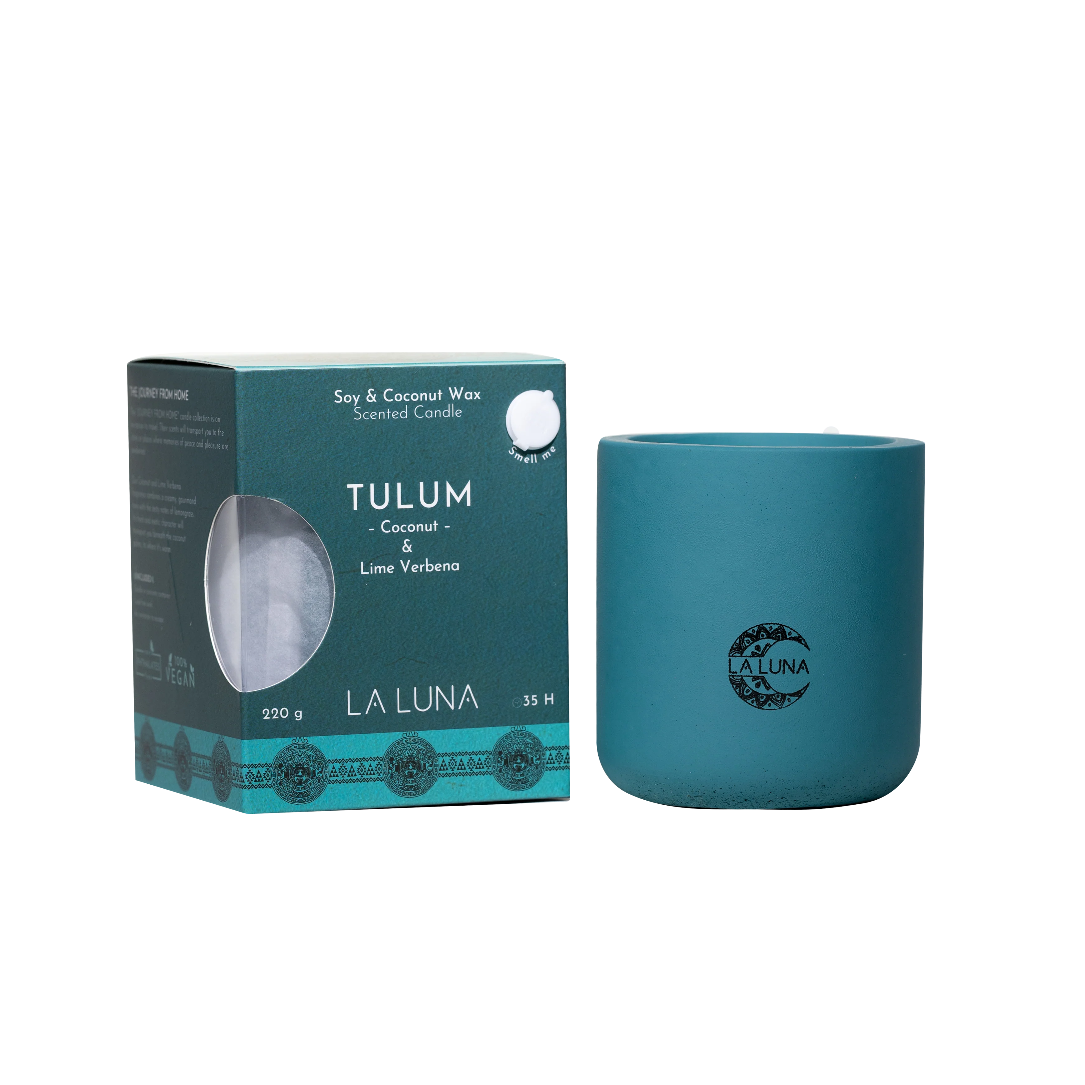 La Luna - Tulum Coconut and Lime Verbena Candle, 220 g