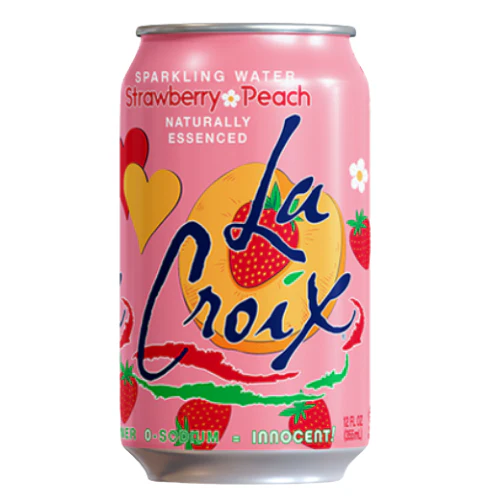 LaCroix - Strawberry Peach Sparkling Water, 355 mL