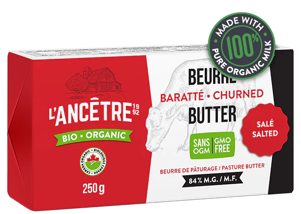 L'Ancetre - Organic Salted Butter 84% M.F., 250 g