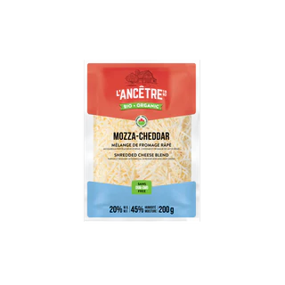 L'Ancetre - Organic Shredded Mozza-Cheddar Cheese Blend, 200 g
