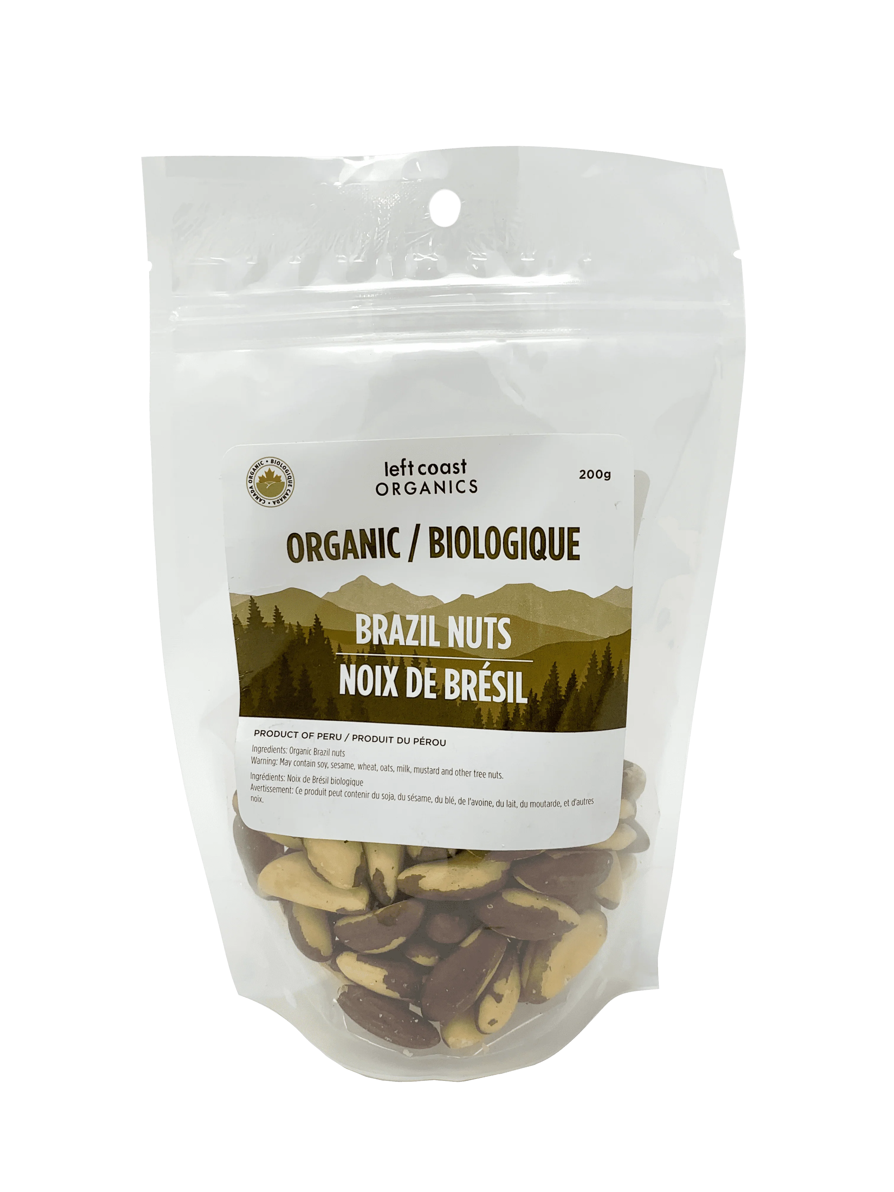 Left Coast Organics - Brazil Nuts, 200 g