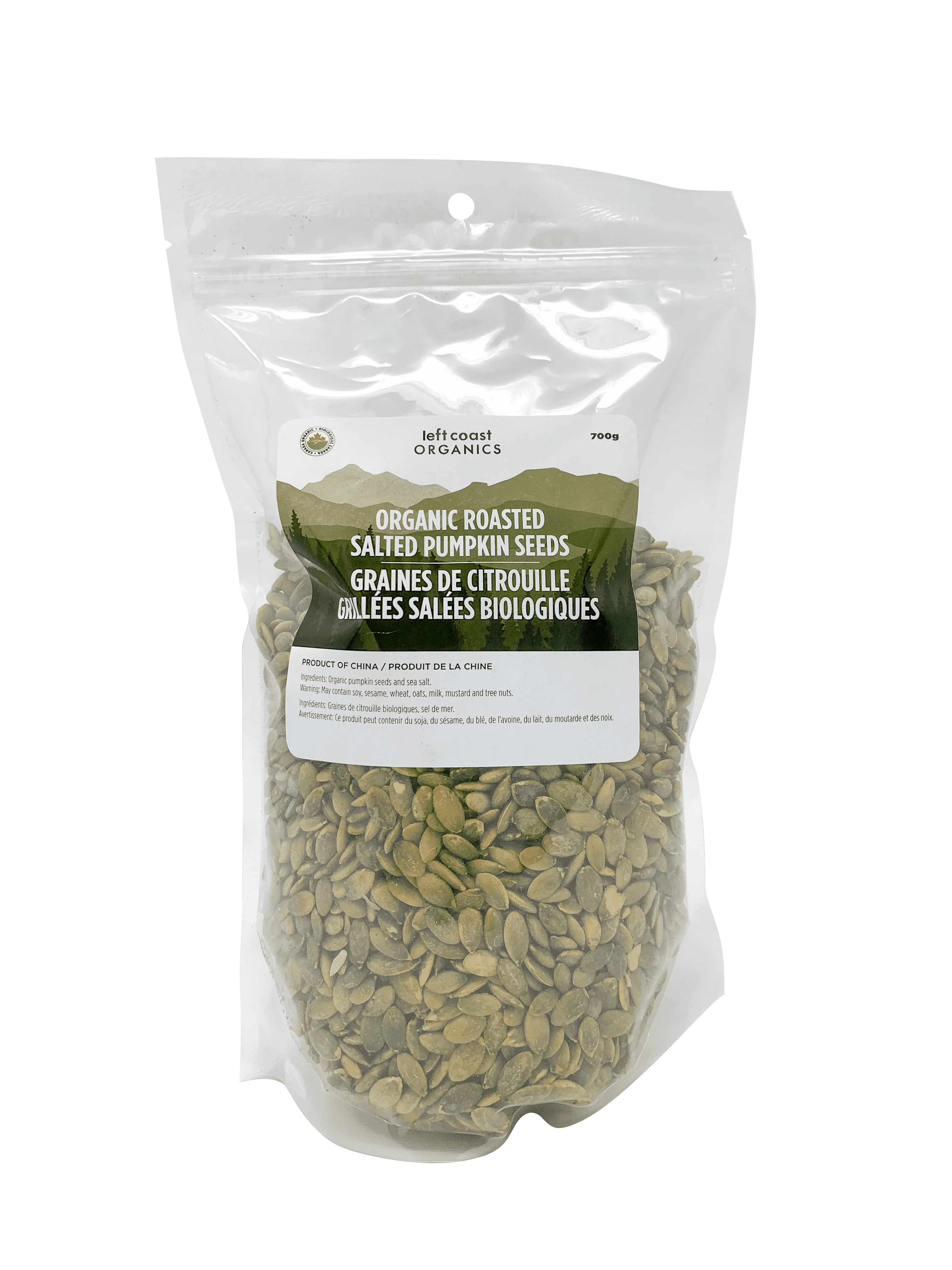 Left Coast Organics - Pumpkin Seeds Roasted Salt, 700 g