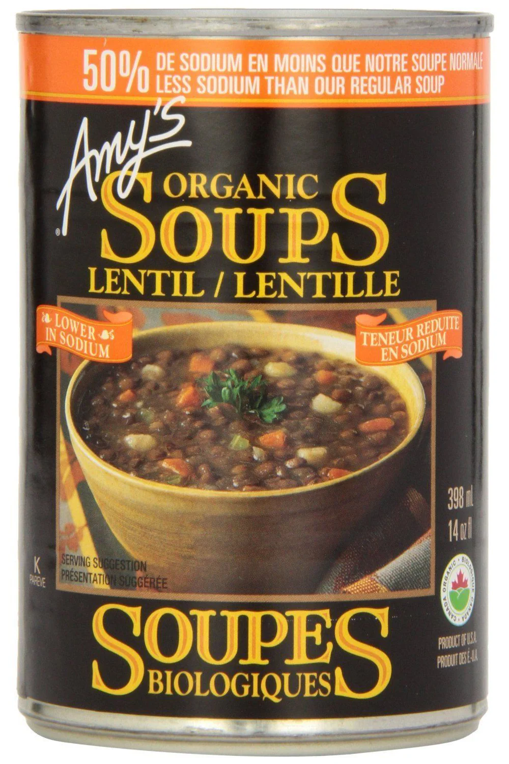 Amy's Kitchen - Lentil Vegetable Low Sodium,  398 mL - Image 2