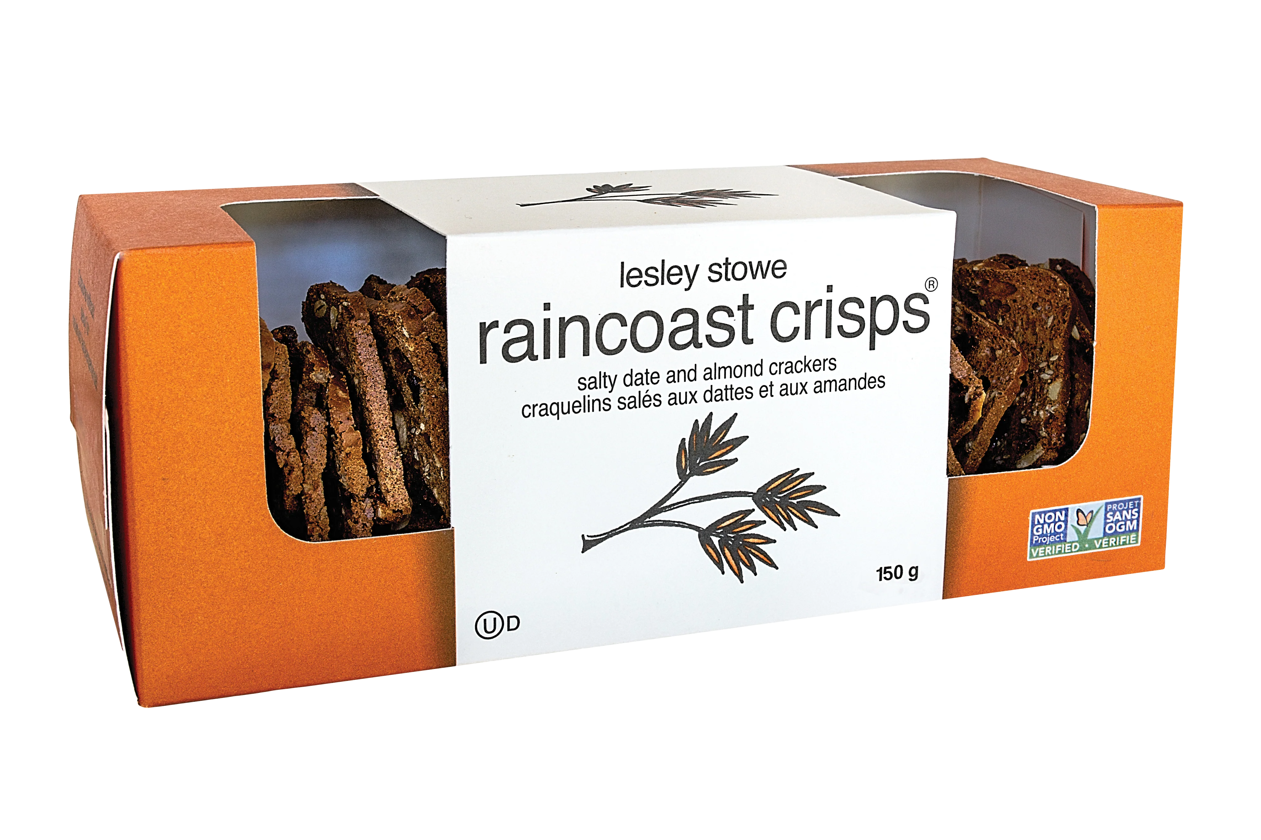 Lesley Stowes - Salty Date & Almond Crisps, 150 g