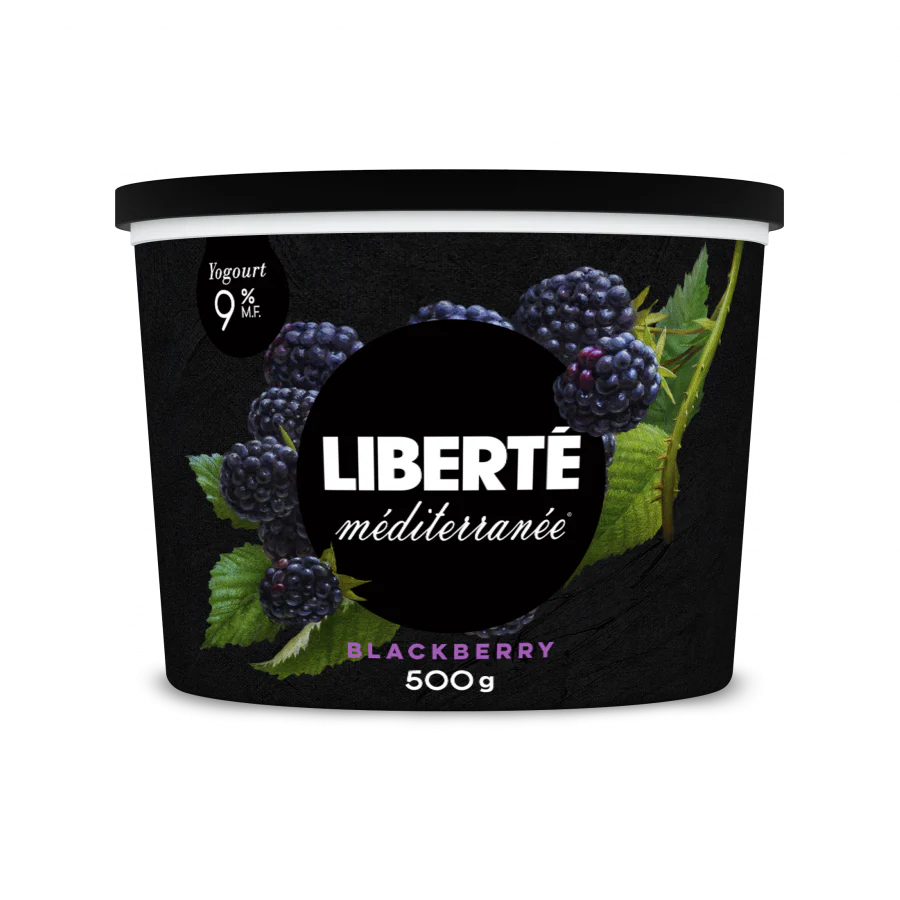 Liberté - Mediterranee Blackberry Yogurt 9%, 500 g
