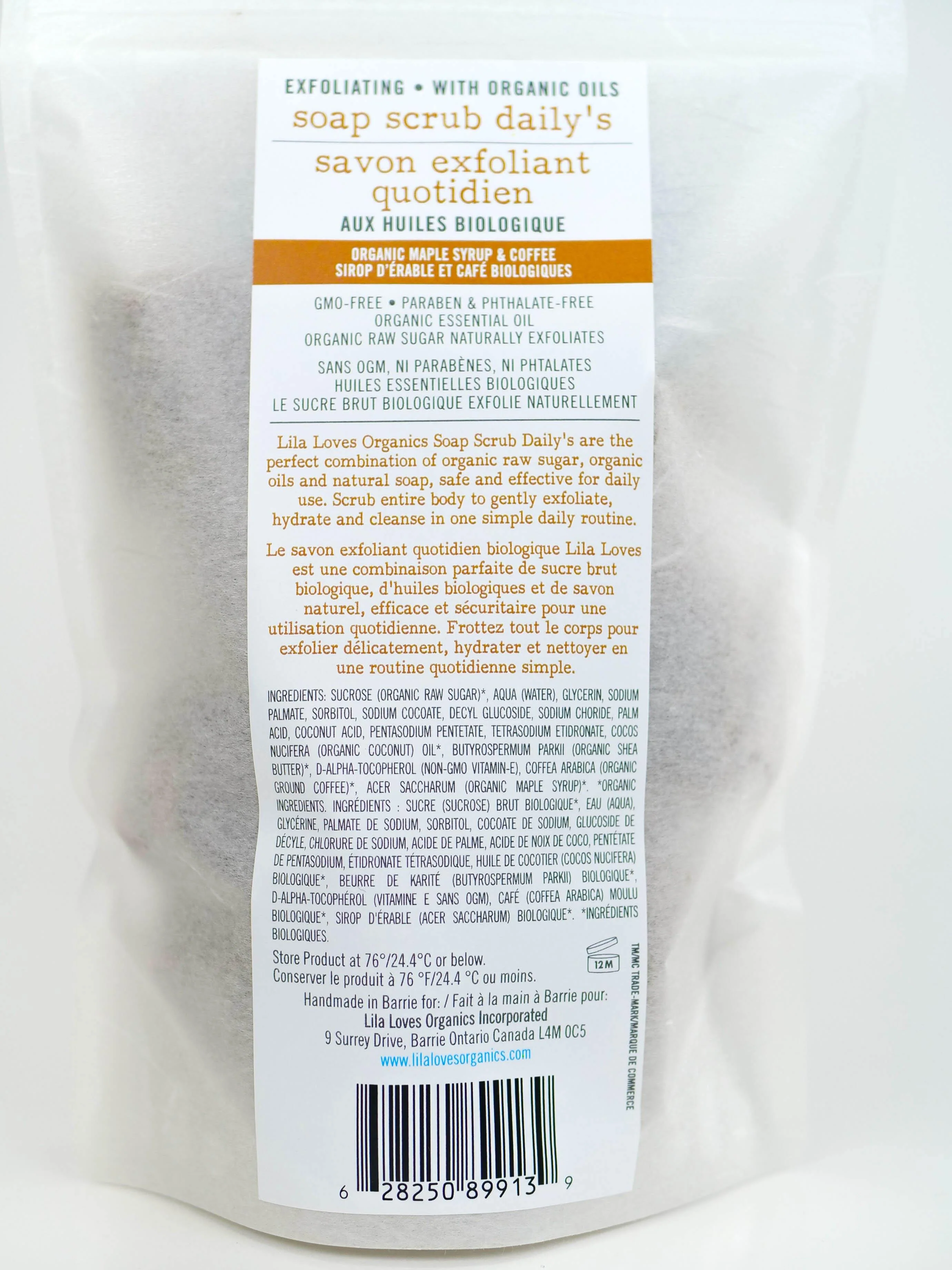 Lila Loves Organics Inc. - Exfoliating Scrub Cubes with Organic Oils, Maple Syrup & Coffee, 15 pack - 410 g - Image 2