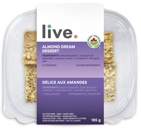 Live Organic Food Products Ltd. - Almond Dream Bar, 6 Count
