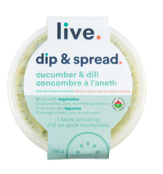 Live Organic Food Products Ltd - Cucumber & Dill Dip, 198g